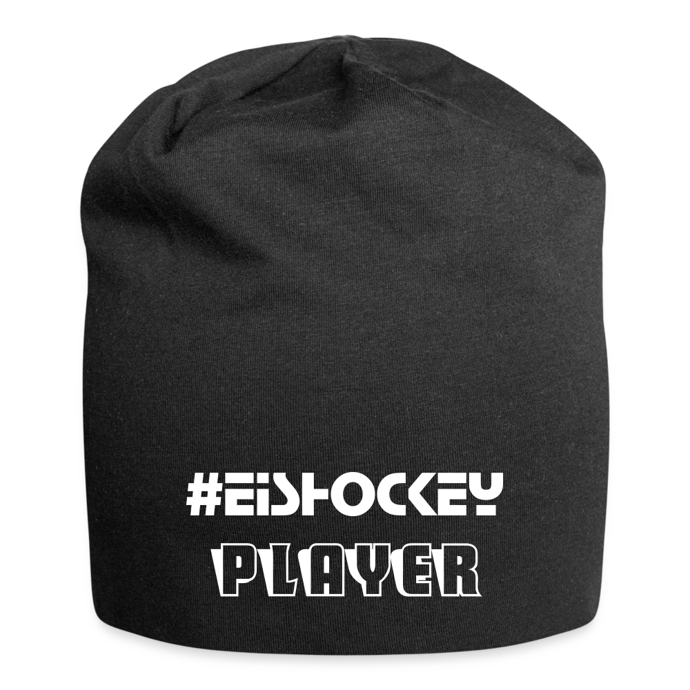 Jersey-Beanie #eishockey Player Mütze schwarz - Schwarz